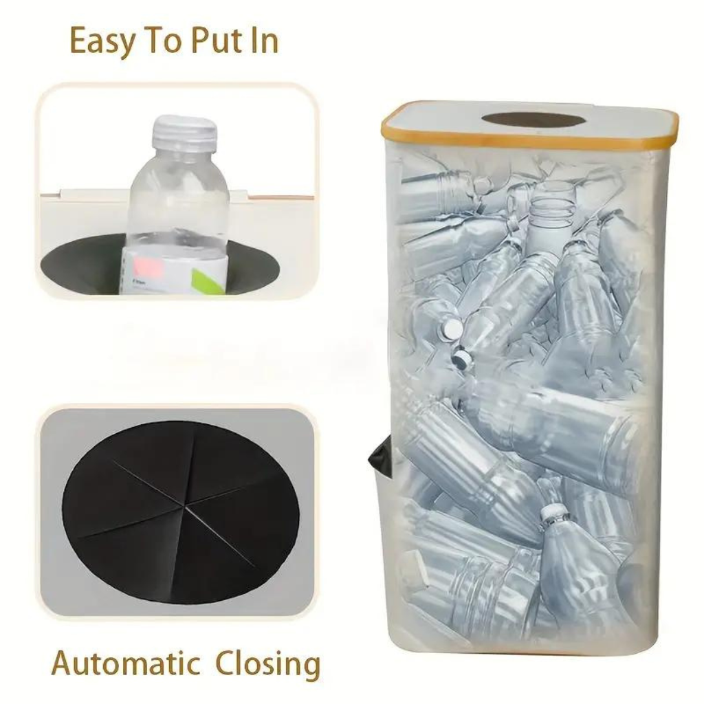 Re-turn Cycle Bin with durable, opaque, eco-friendly bag for bottle and can returns