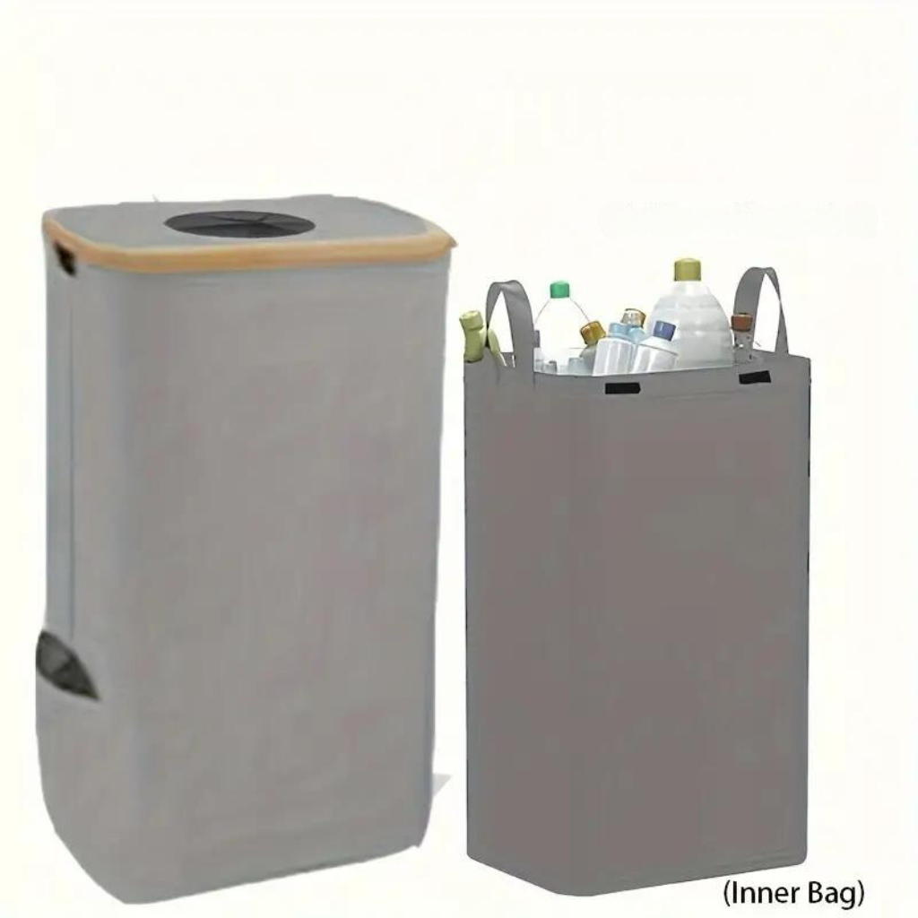 Re-turn Cycle Bin with durable, opaque, eco-friendly bag for bottle and can returns