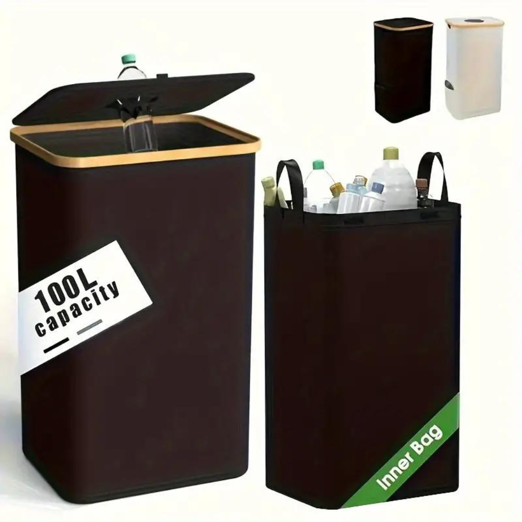 Re-turn Cycle Bin with durable, opaque, eco-friendly bag for bottle and can returns